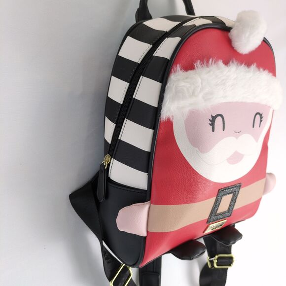 NWT Luv Betsey Johnson Santa Claus Mini Backpack Bag $88 MSRP Vegan Leather - Picture 7 of 11